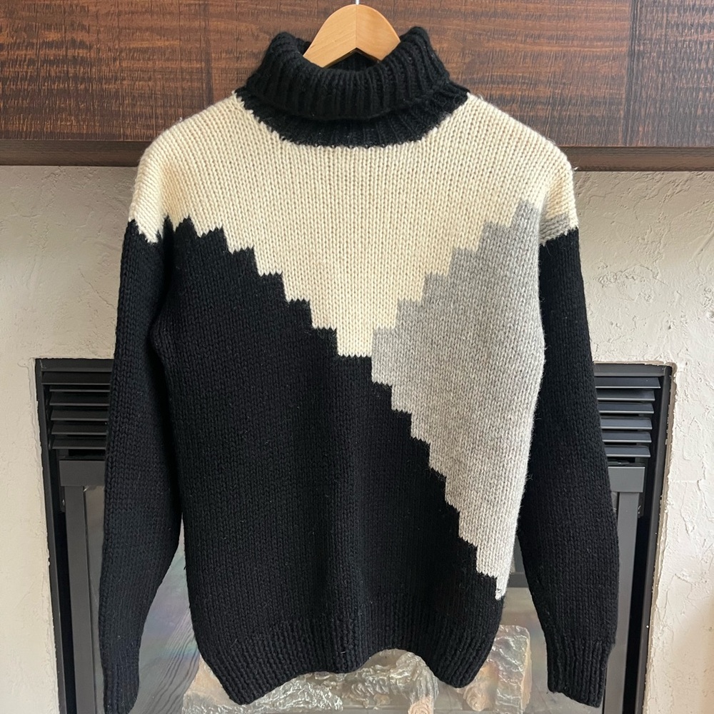 Vintage 80s Nordic Wool Ski Sweater | Coastal Après Ski Knit | Country Rhodes - Picture 6 of 8